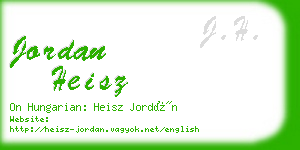 jordan heisz business card
